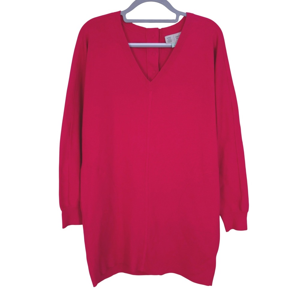 Saturday Sunday Anthropologie Chrissy Sweater Mini Dress Size Medium Dark Pink